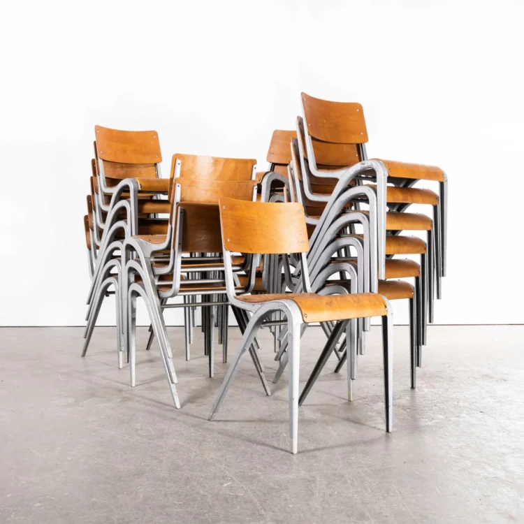 1950’s James Leonard Esavian ESA Stacking Dining Chairs