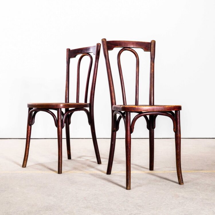 1950’s Dark Bentwood Dining Chairs – Pair
