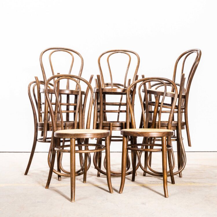 1960’s Cane Seat Classic Hoopback Dining Chairs – Set Of Eleven