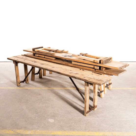1950’s French Brewers Trestle Benches
