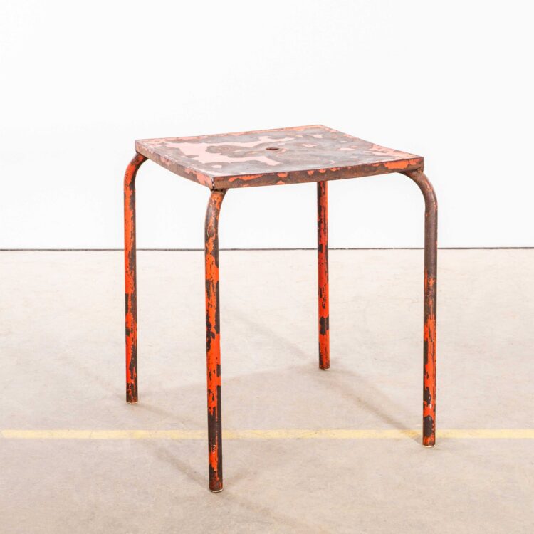 1950’s French Rusty Red Metal Outdoor Table