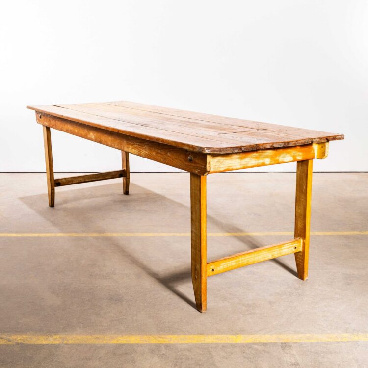 1950’s Simple Pine Workshop Dining Table