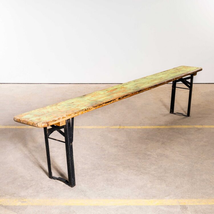 1950’s Ex Army Force French Lime Green Folding Bench